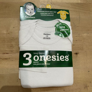 3 pack long sleeve bodysuits NWT - 3-6M