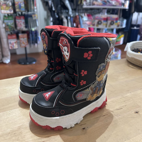 Light up paw patrol snow boots - like new - 8