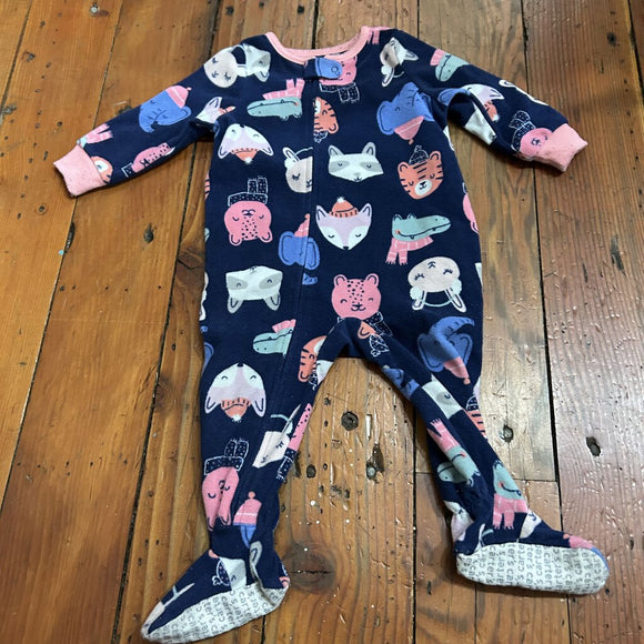 Fleece footed Pjs - 12M