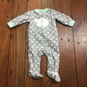 Fleece footed Pjs - 3-6M