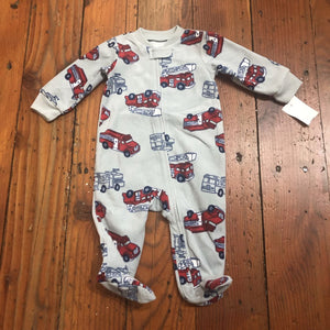 Fleece footed PJs - 6M