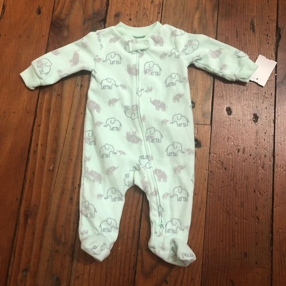 Fleece footed PJs - 3M