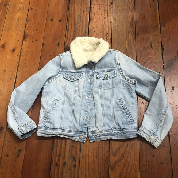 Sherpa lined denim jacket - 10/12