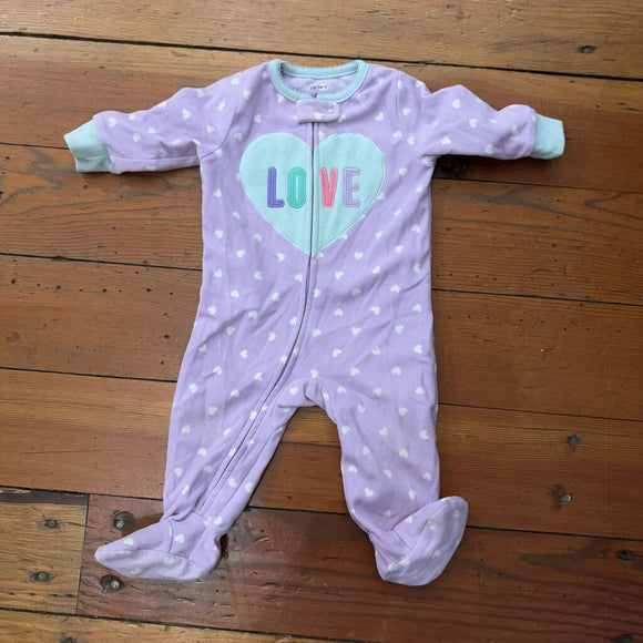 Fleece footed Pjs - 6M