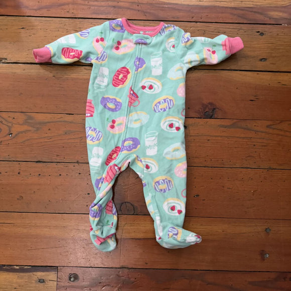 Fleece footed Pjs - 6M