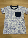 Pocket Tee - Blue San Francisco Print - retail $34
