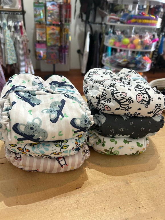 6 pack pocket cloth diapers- mama koala