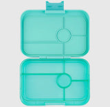 Leakproof Yumbox Tapas Bali Aqua - 5 Compartment Bento Box with Clear Aqua Tray