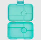 Leakproof Yumbox Tapas Bali Aqua - 5 Compartment Bento Box with Clear Aqua Tray