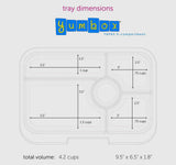 Leakproof Yumbox Tapas Bali Aqua - 5 Compartment Bento Box with Clear Aqua Tray