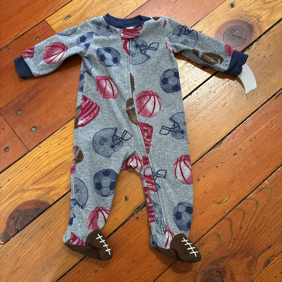 Fleece footed Pjs - 6M