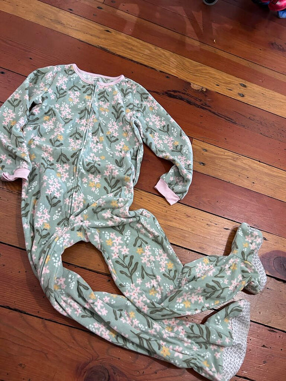 Fleece footed Pjs - 10