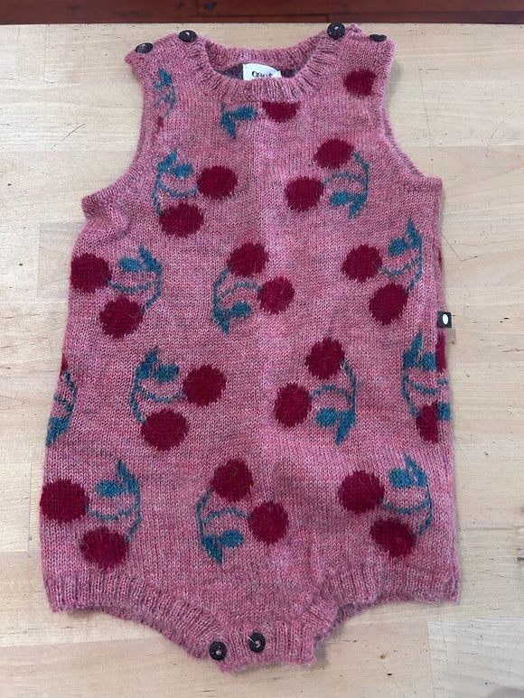 Cherry Romper - baby alpaca - 24M (retails for $143)