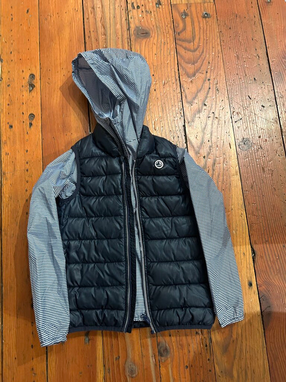 3-in-1 Recycled Waterproof Windbreaker & Down Vest - excellent condition - retail over $100 - size 8Y