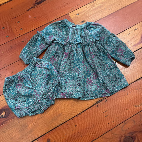 Corduroy Dress with Diaper Cover - 12-18M