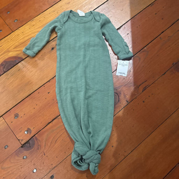 Organic open bottom gown - 0-3M