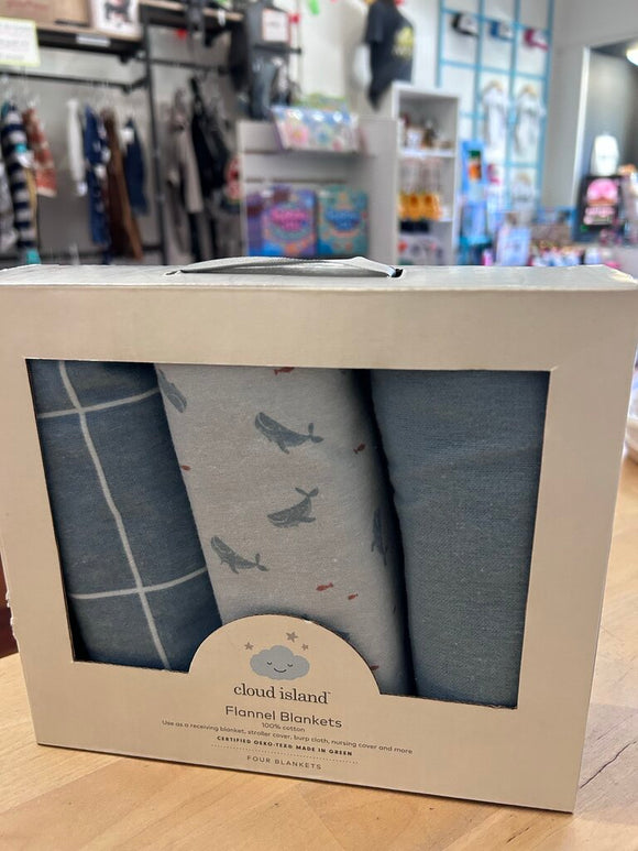 3 pack flannel blankets - new