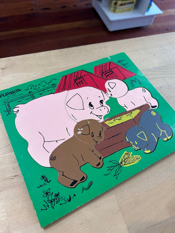 Playskool Vintage puzzle - pigs