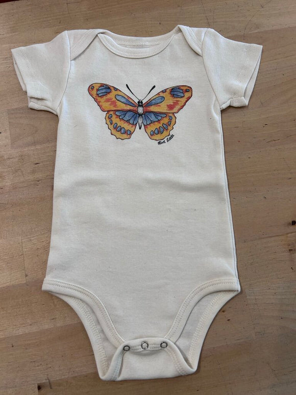 Organic Cotton Butterfly Onesie - 6-12M