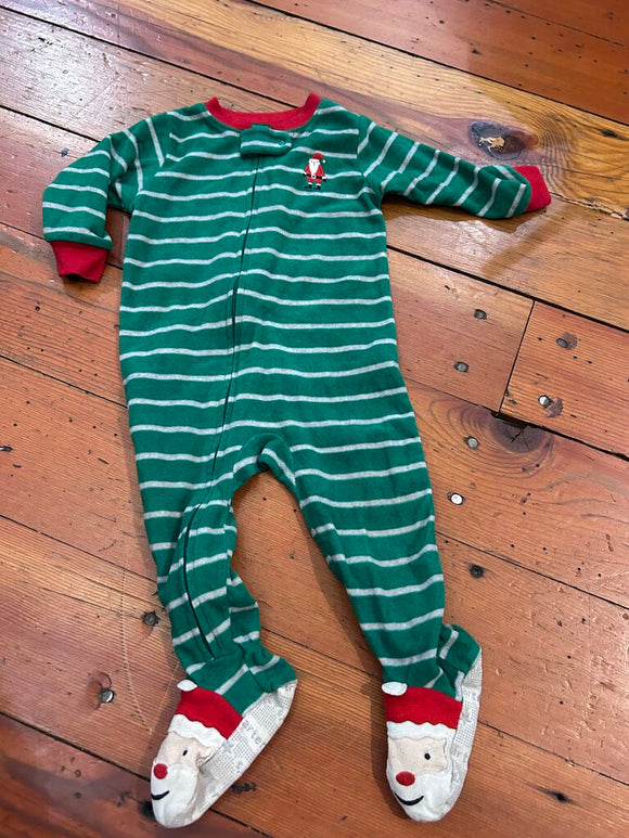 FLeece footed PJs- 12M