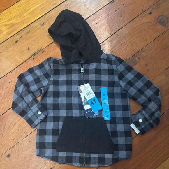 Zip up flannel NWT - 4T