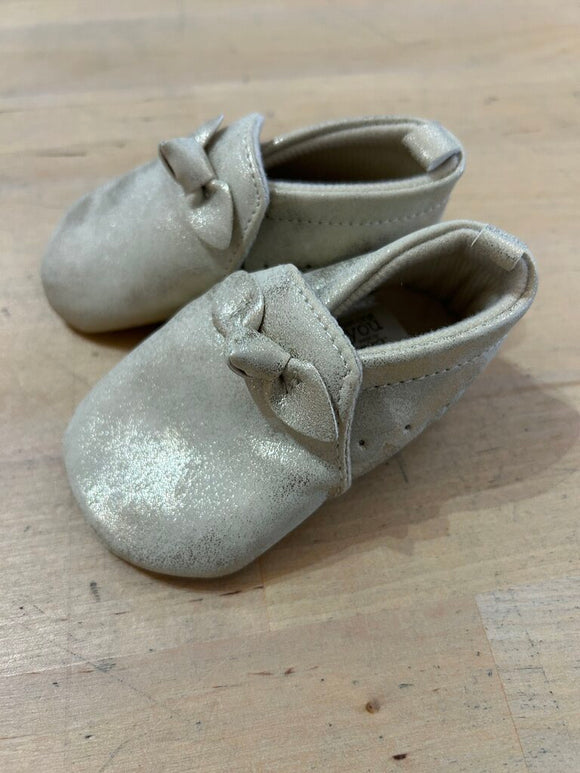 Gold Slip Ons - 3-6M