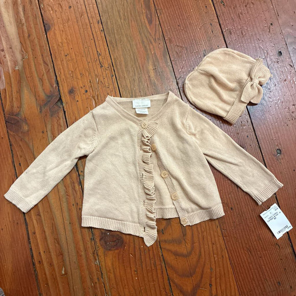 Cardigan & Hat - 6-9M