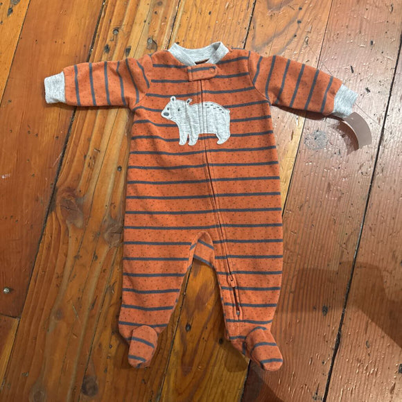 Fleece footed PJs - 3M