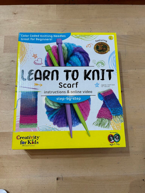 Learn To Knit Scarf - NEW