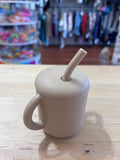 silicone cup with straw