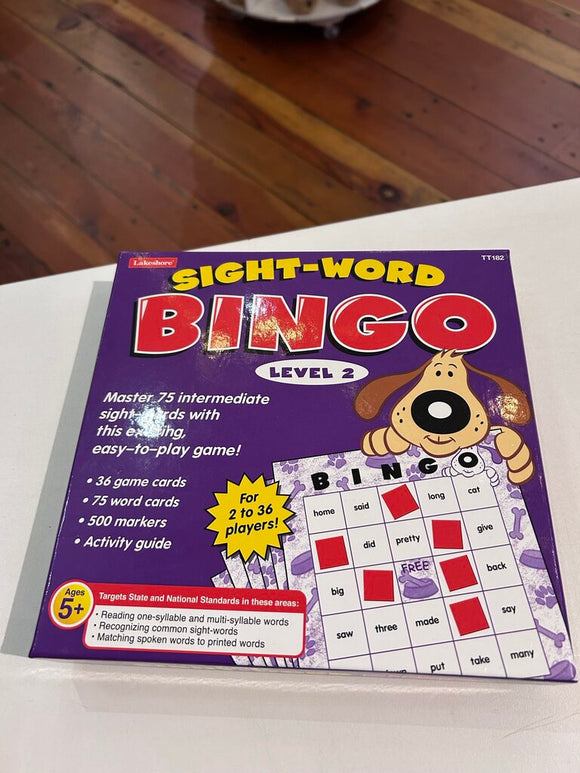 Lakeshore learning sight word Bingo- level 2