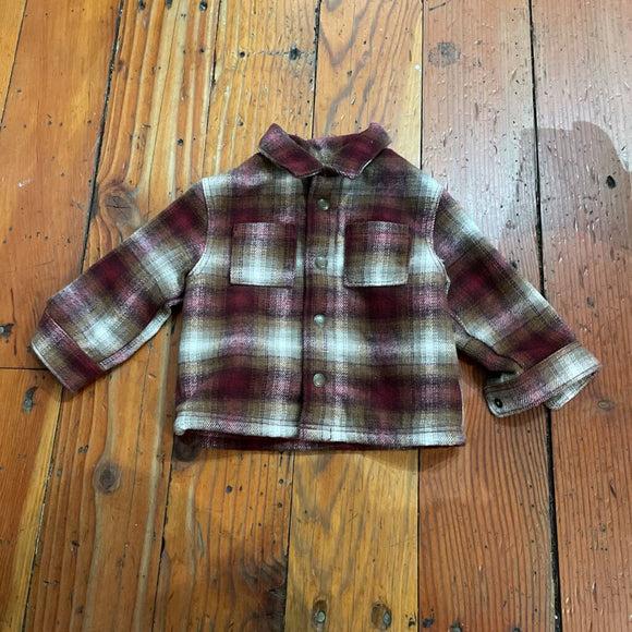 Sherpa-lined flannel - 12-18M