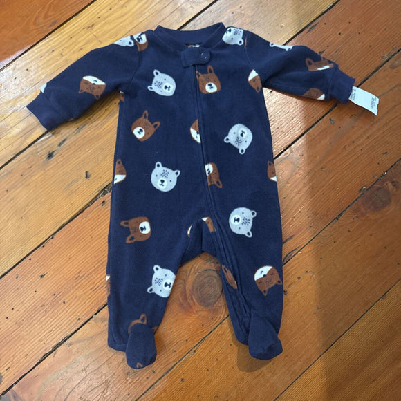 Fleece footed Pjs - 3M