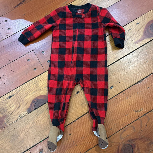 Fleece footed PJs - 12M