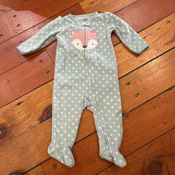 Fleece footed PJs - 6-9M