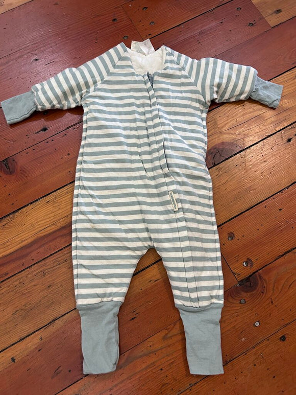 Merino/Organic Cotton Duvet Sleeping Suit with Sleeves - 12kg/84cm