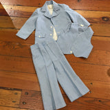 3pc Vintage Suit - very faint spot on vest - 3T