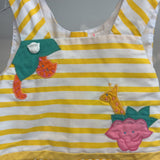 Vintage Striped Zoo Dress - 18/24m (tiny mark)