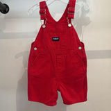 Vintage OshKosh Red Shortalls - 18m/2T