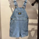Vintage OshKosh Light Wash Denim Shortalls - 4/5