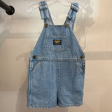 Vintage OshKosh Light Wash Denim Shortalls - 4/5