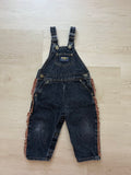 Vintage 80's OshKosh Western Fringe Overalls - 24m/2T (bit of wear on knee)