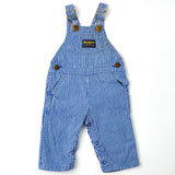 Vintage 80's Oshkosh Engineer Stripe Overalls - 6/9m (small mark on strap)