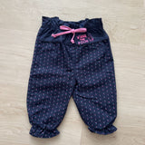 Vintage Winnie the Pooh Floral Chambray Pants - 6/9
