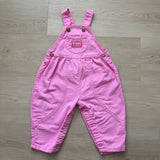 Vintage 90's OshKosh Pink Bubble Overalls - 18m