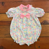 Vintage Floral Bubble Romper - 12m