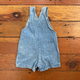 Vintage Liberty Light Wash Pleated Front Shortalls - 2/3T