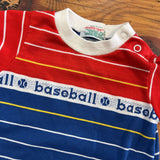 Vintage Health-tex Baseball Striped Romper - 12m