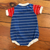 Vintage Health-tex Baseball Striped Romper - 12m