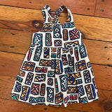 Vintage Esprit Abstract Design Cross-Back Dress - 4